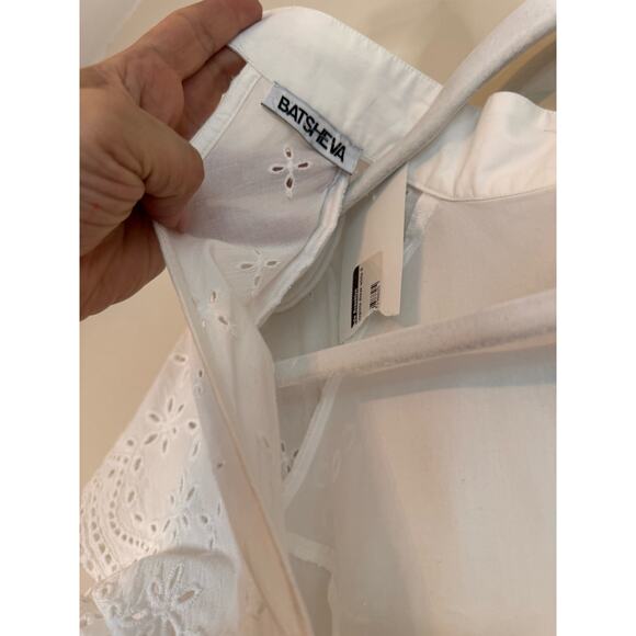 BATSHEVA Virginia Dress White Broderie Anglaise size 8 /Medium - Picture 9 of 14